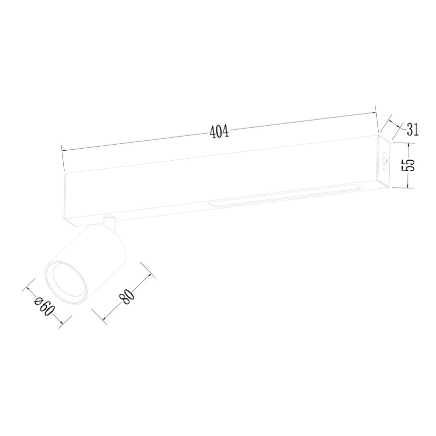 Faretto LED MAGNET LED/5W/230V + 1xGU10/60W 3000/4000K nero