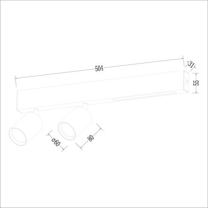 Faretto LED MAGNET LED/5W/230V + 2xGU10/60W 3000/4000K bianco