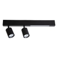 Faretto LED MAGNET LED/5W/230V + 2xGU10/60W 3000/4000K nero