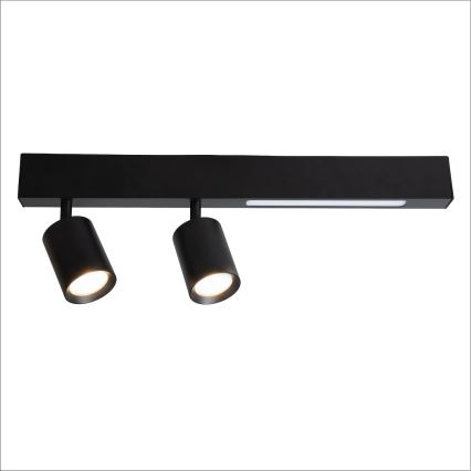 Faretto LED MAGNET LED/5W/230V + 2xGU10/60W 3000/4000K nero