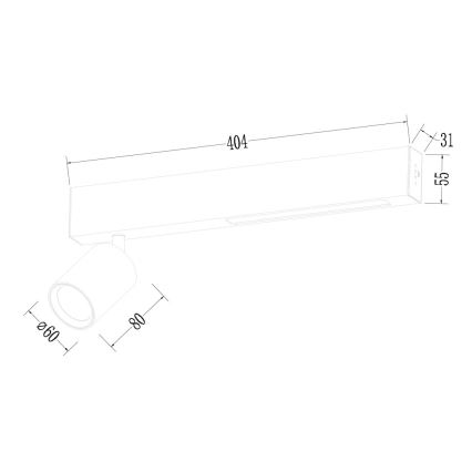 Faretto LED MAGNET LED/5W/230V + 2xGU10/60W 3000/4000K nero