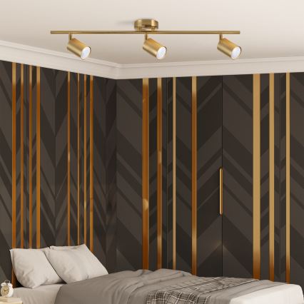 Faretto LED RGBW dimmerabile GOLDI 3xGU10/6,5W/230V 2700-6500K Wi-Fi oro