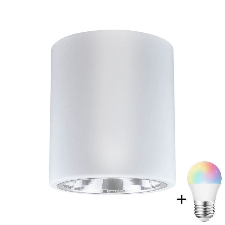 Faretto LED RGBW dimmerabile JUPITER 1xE27/6,5W/230V 2700-6500K Wi-Fi diam. 13 cm bianco