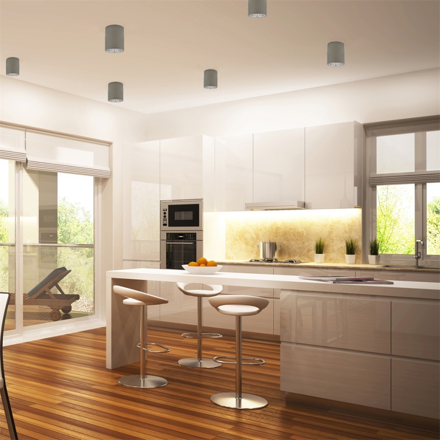 Faretto LED RGBW dimmerabile JUPITER 1xE27/6,5W/230V 2700-6500K Wi-Fi diam. 9,8 cm grigio