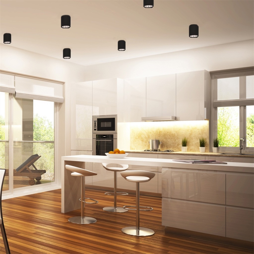 Faretto LED RGBW dimmerabile JUPITER 1xE27/6,5W/230V 2700-6500K Wi-Fi Ø 9,8 cm nero