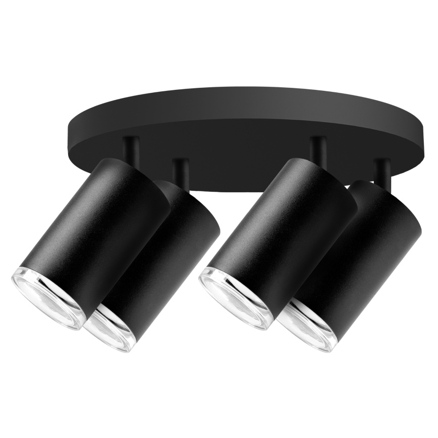 Faretto da bagno dimmerabile LED RGBW TURYN 4xGU10/4,8W/230V 3000K IP44 nero + telecomando
