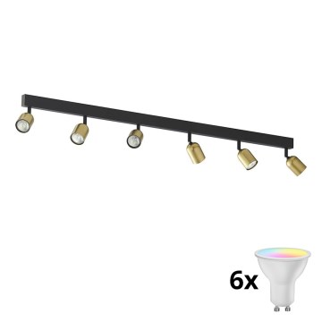 Faretto LED RGBW dimmerabile TOP 6xGU10/6,5W/230V 2700-6500K oro/nero