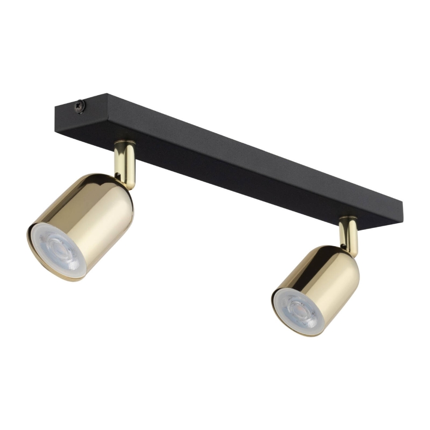 Faretto LED TOP 2xGU10/10W/230V nero/oro