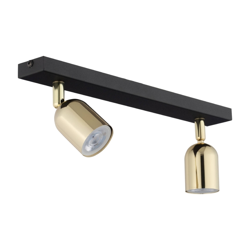 Faretto LED TOP 2xGU10/10W/230V nero/oro