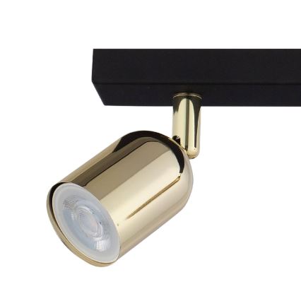 Faretto LED TOP 2xGU10/10W/230V nero/oro