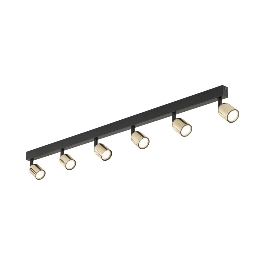 Faretto LED TOP 6xGU10/10W/230V nero/oro