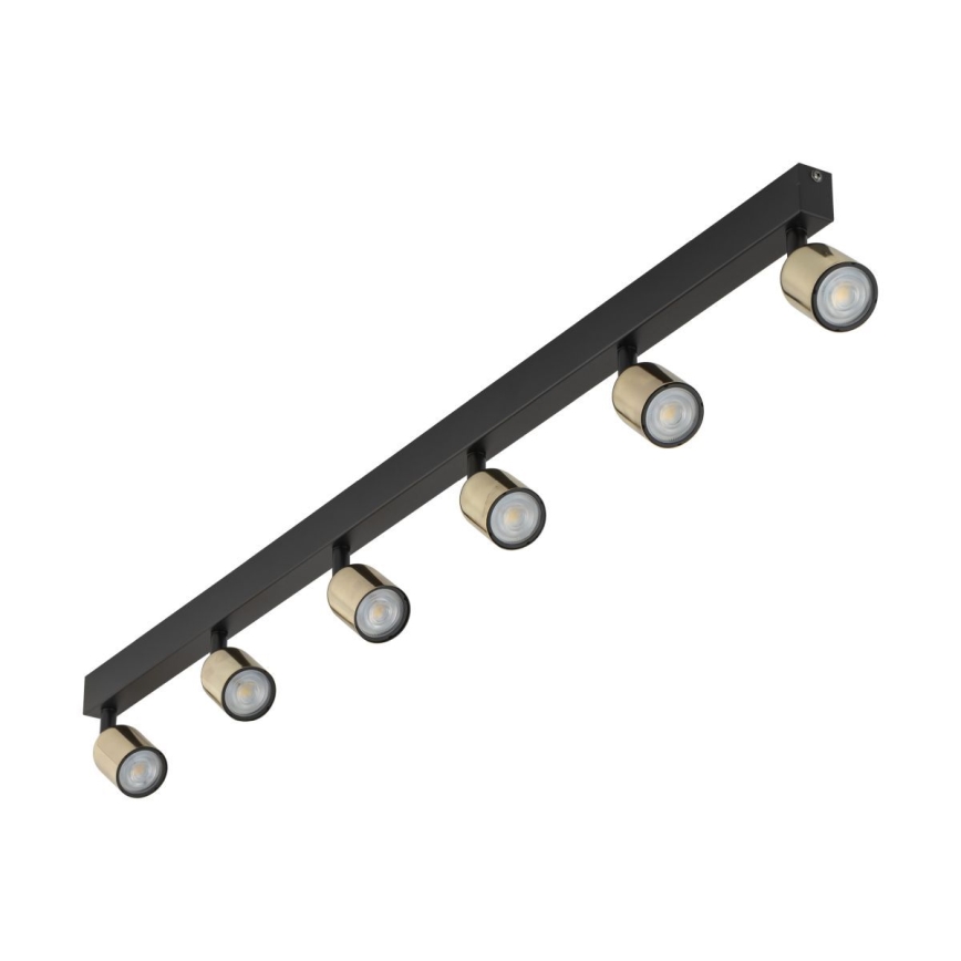Faretto LED TOP 6xGU10/10W/230V nero/oro