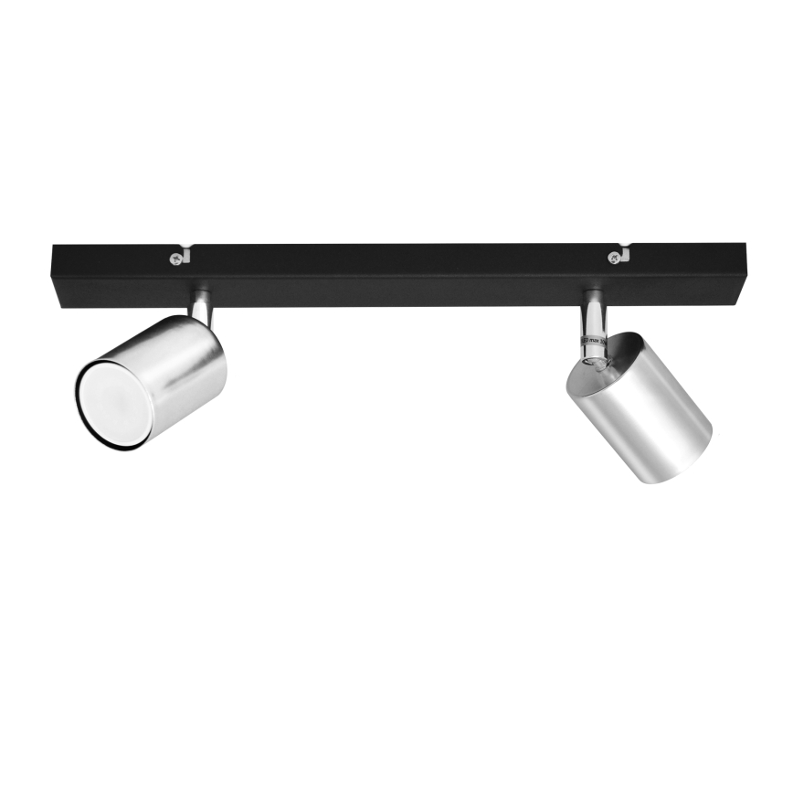 Faretto LED TUNE 2xGU10/4,8W/230V cromo opaco/nero