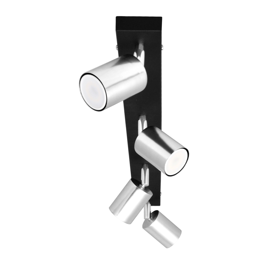 Faretto LED TUNE 4xGU10/4,8W/230V cromo opaco/nero