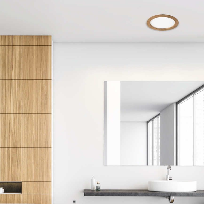 Lampada LED da incasso WOODY SPOT LED/23,5W/230V 4000K noce ? 23,5 cm