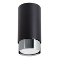 Faretto NERO 1xGU10/10W/230V 12,5 cm nero/cromo lucido