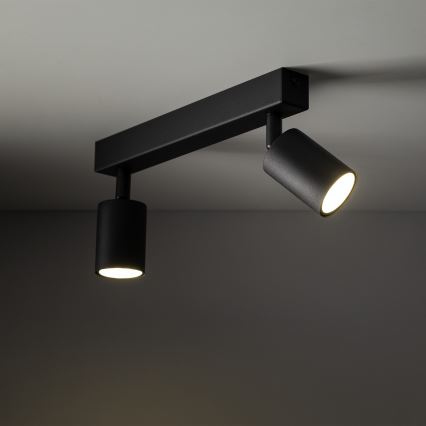 Faretto NEX 2xGU10/10W/230V nero