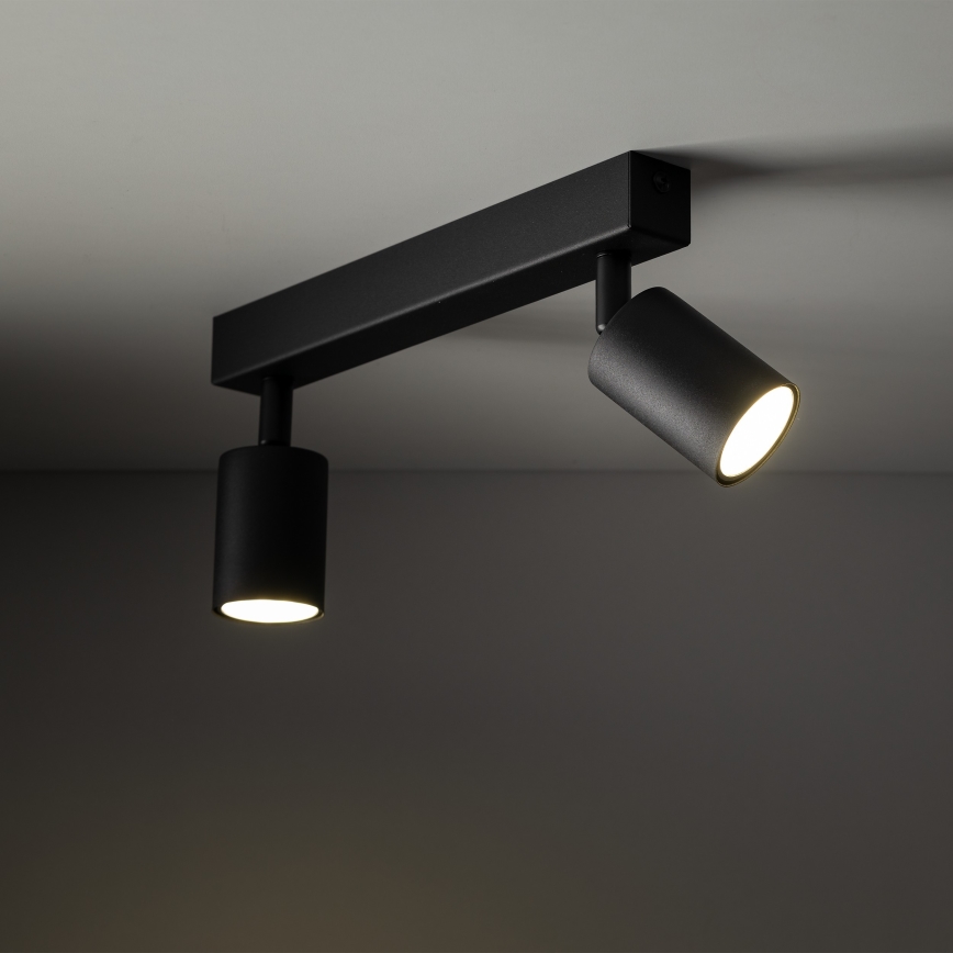Faretto NEX 2xGU10/10W/230V nero