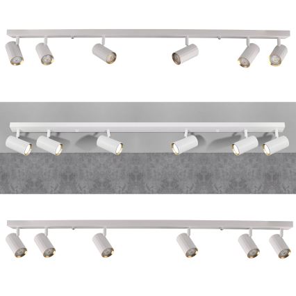 Faretto NICEA 6xGU10/10W/230V bianco