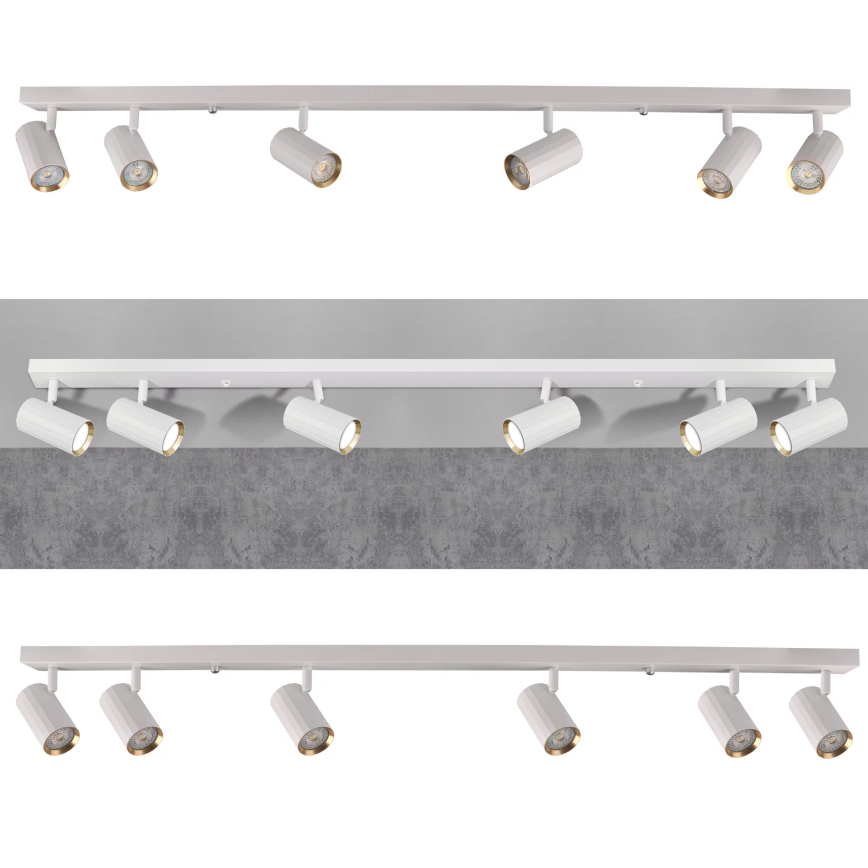 Faretto NICEA 6xGU10/10W/230V bianco