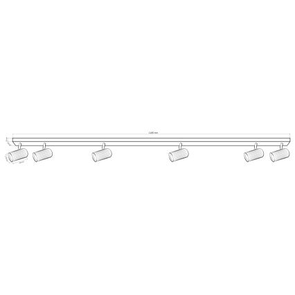 Faretto NICEA 6xGU10/10W/230V bianco