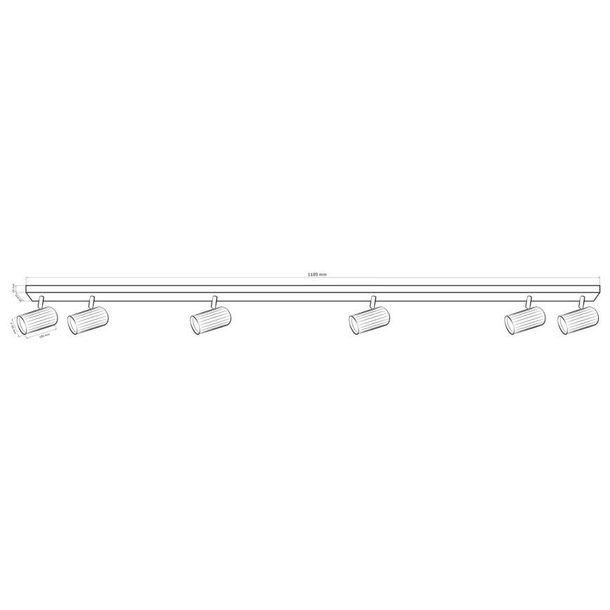 Faretto NICEA 6xGU10/10W/230V bianco