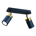 Faretto orientabile JOKER 2xGU10/25W/230V blu/oro