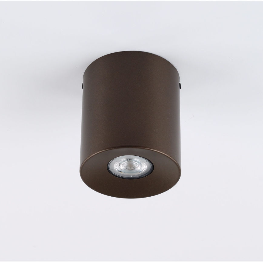 Faretto ORION 1xGU10/10W/230V 12,5 cm marrone