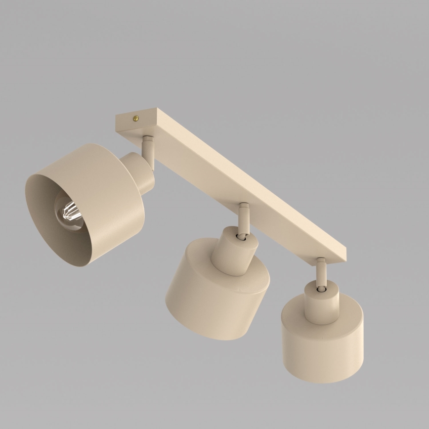 Faretto PARKLA 3xE27/15W/230V beige