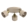 Faretto PARKLA 3xE27/15W/230V beige/oro