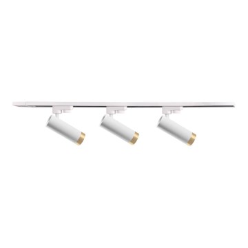 Faretto per sistema a binario FADO 3xGU10/10W/230V + 1 m sistema a binario bianco