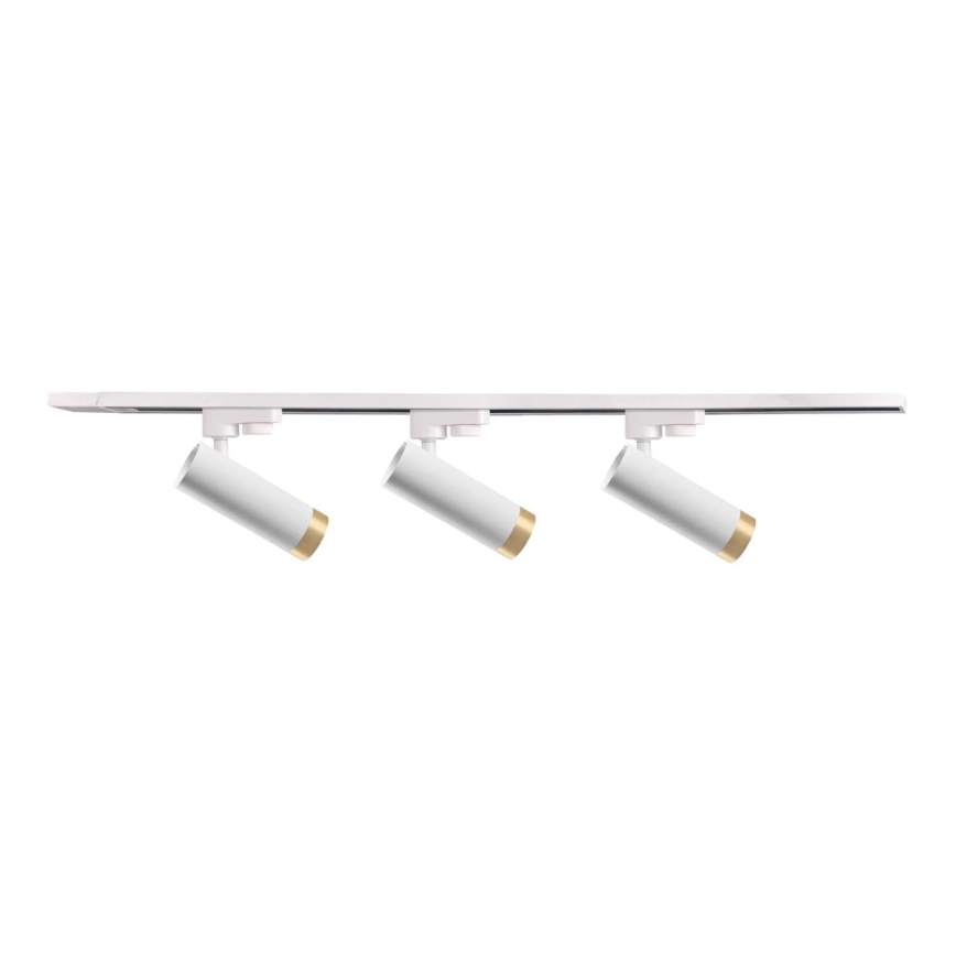 Faretto per sistema a binario FADO 3xGU10/10W/230V + 1 m sistema a binario bianco