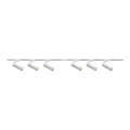 Faretto per sistema a binario FADO 6xGU10/10W/230V + 2x1 m sistema a binario bianco