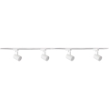 Faretto per sistema a binario LYNX 4xGU10/10W/230V + 2 x 75 cm sistema a binario bianco
