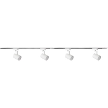 Faretto per sistema a binario LYNX 4xGU10/10W/230V + 2 x 75 cm sistema a binario bianco