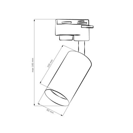 Faretto per sistema a binario MARIBEL 1xGU10/10W/230V oro