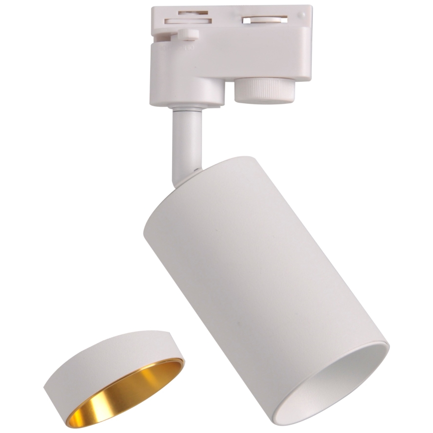 Faretto per sistema a binario MARIBEL 3xGU10/10W/230V +1 m rotaia sistema bianco