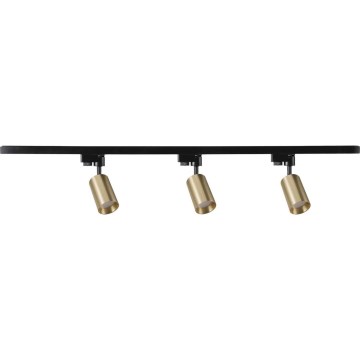 Faretto per sistema a binario MARIBEL 3xGU10/10W/230V +1 m sistema a binario oro