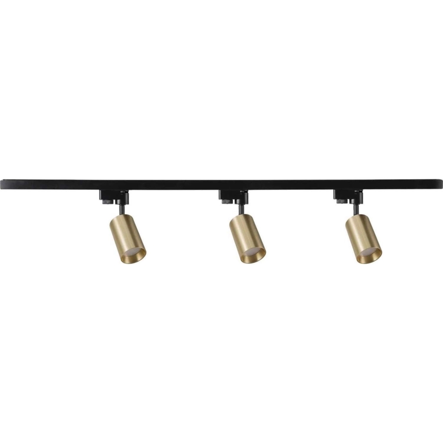 Faretto per sistema a binario MARIBEL 3xGU10/10W/230V +1 m sistema a binario oro