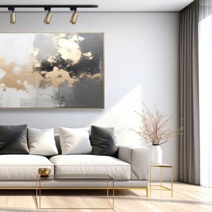 Faretto per sistema a binario MARIBEL 3xGU10/10W/230V +1 m sistema a binario oro