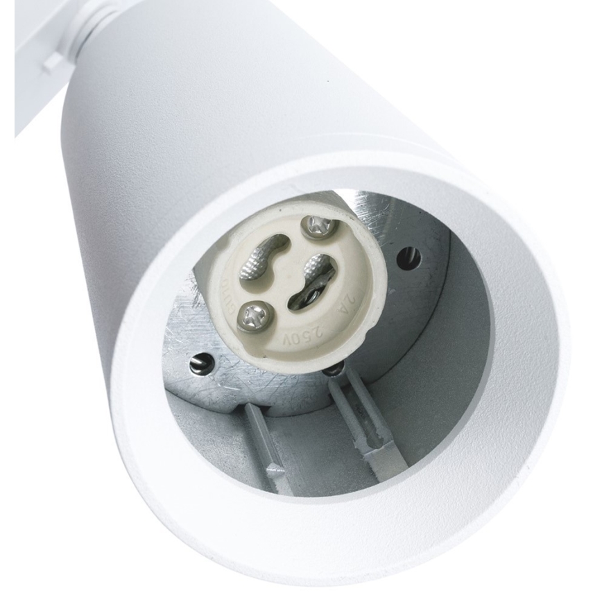 Faretto per sistema a binario MICA 1xGU10/25W/230V trifase bianco