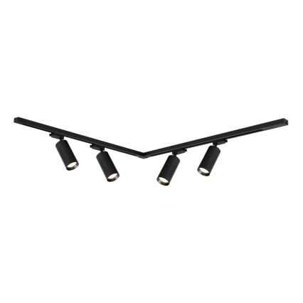 Faretto per sistema a binario MICA 4xGU10/10W/230V nero