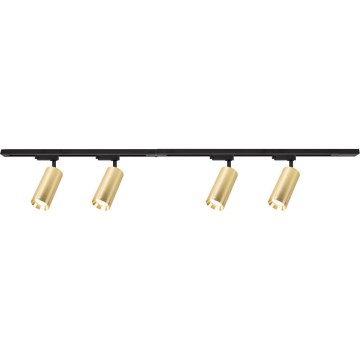 Faretto per sistema a binario MICA 4xGU10/10W/230V oro/nero