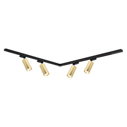 Faretto per sistema a binario MICA 4xGU10/10W/230V oro/nero