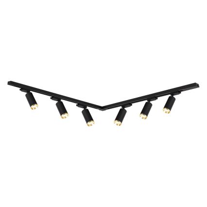 Faretto per sistema a binario MICA 6xGU10/10W/230V nero/oro