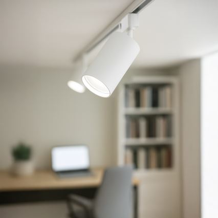 Faretto per sistema a binario monofase TIGER 1xGU10/10W/230V bianco