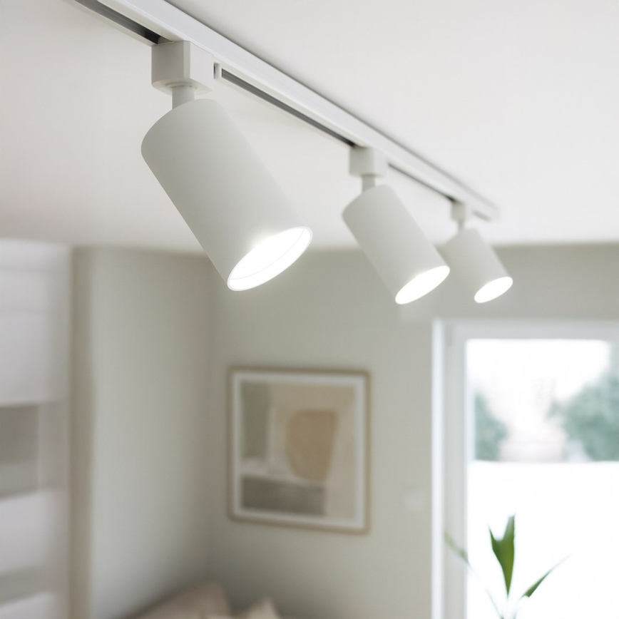 Faretto per sistema a binario monofase TIGER 1xGU10/10W/230V bianco