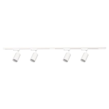Faretto per sistema a binario PIPE 4xGU10/10W/230V bianco