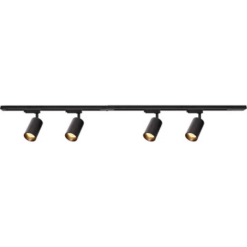 Faretto per sistema a binario PIPE 4xGU10/10W/230V nero