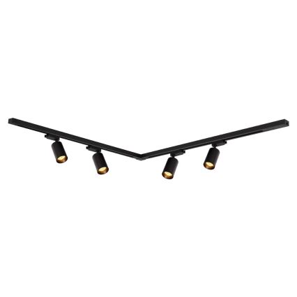 Faretto per sistema a binario PIPE 4xGU10/10W/230V nero